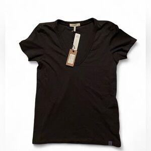 Rag & Bone The Slub Vee certified organic cotton shirt grey stone in size XS NWT